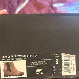 Sorel Joan of Arctic Wedge III Chelsea Boots - Taupe Omega, Black